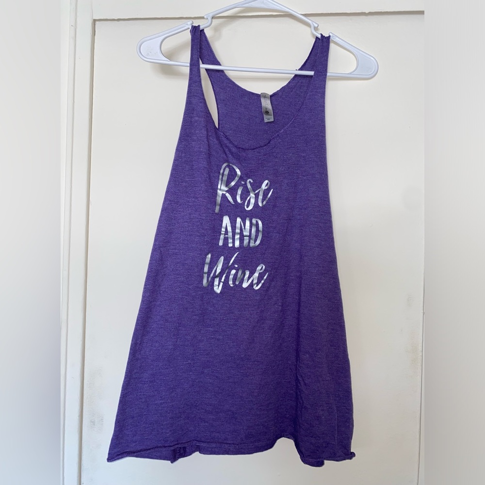 Rise and Wine Next Level XXL Tank Top Purple